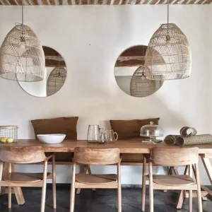 Plafonnier IKA en rotin naturel