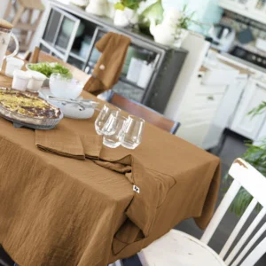 Nappe rectangle Gaze de coton unie GAÏA