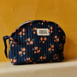 NEW Trousse Make Up Iseult Fleurs marine - Frangin Frangine