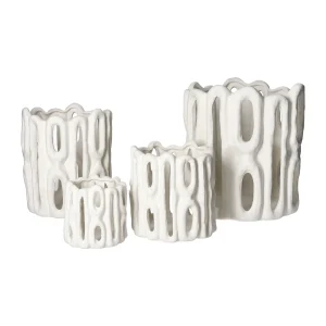 Photophore CADIZ - grès blanc