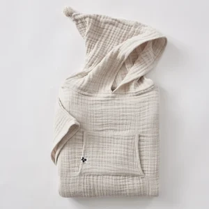 Poncho enfant mixte 2/5 ans Gaze de coton unie GAÏA