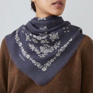 FOULARD LONDON gris et prune