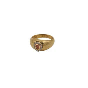 Bague Dolie Strass Goutte Tourmaline Rose