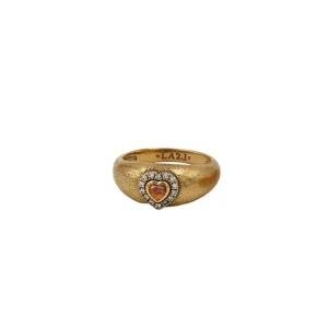 Bague Dolie Strass Coeur Tourmaline Rose
