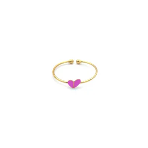 Mini bague cœur Violet