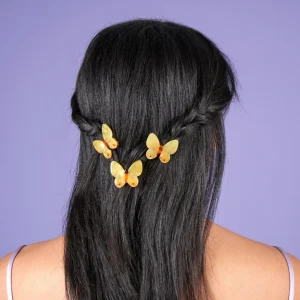 Barrette Papillon jaune Coucou Suzette