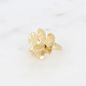 BAGUE - FLEUR TEXTURÉE