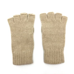 Mitaines en laine Cachemire Beige