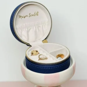 BOITE A BIJOUX YVONNE BLEU MARINE