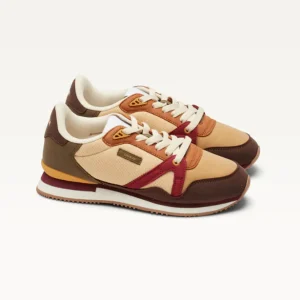 SNEAKERS ANDREE MARRON, BEIGE ET BORDEAUX