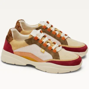 SNEAKERS LAURA BORDEAUX ET LEOPARD