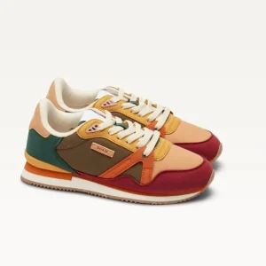 SNEAKERS ANDREE PECHE ET BORDEAUX