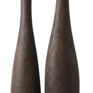 Vase Décoratif en Polyrésine - Finition Motif Texturé - 2 Tailles Disponibles