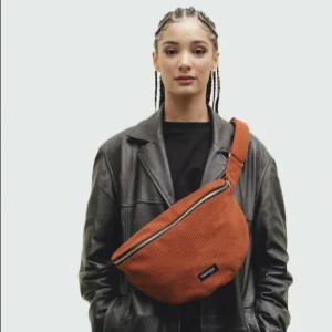 SAC BANANE CUSTINE XL VELOURS BRUN