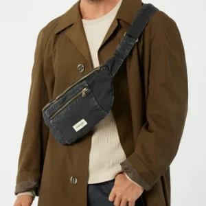 SAC BANANE ORSEL DENIM NOIR