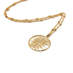 Collier Pendentif Feuillage