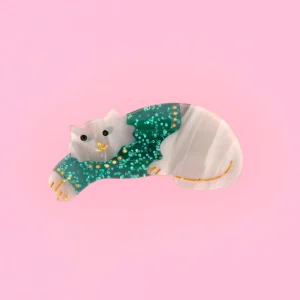 Barrette Chat pull d'hiver Coucou Suzette