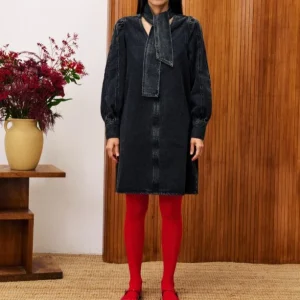 ROBE AUBEPINE DENIM GRIS