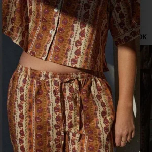 PANTALON PYJAMA FLORES GRENAT