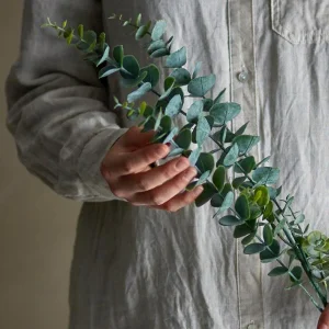 Tige d’Eucalyptus artificielle verte – H76 cm