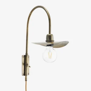 Applique murale en fer - Finition laiton vieilli