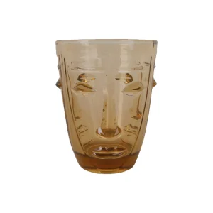 Verre gobelet Visage  D8 H10cm
