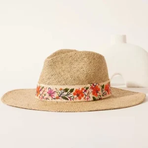 SOMBRERO FLEURS ORANGE M