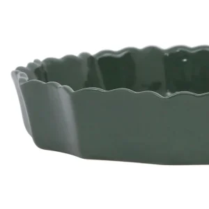 Plat à tarte Charlotte Romarin – Grès Ø31 cm