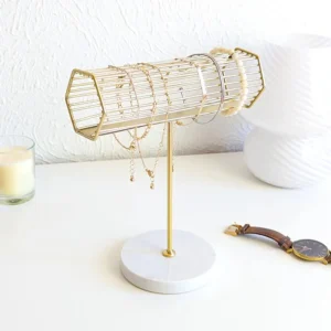 Porte bracelets doré