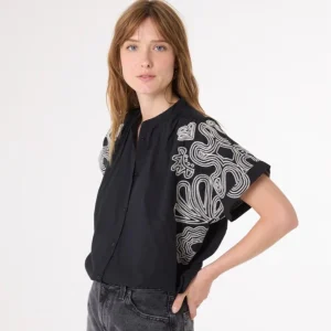 BLOUSE BRODEE MAYA NOIRE