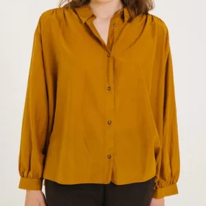 CHEMISE ALI CURCUMA, COGNAC