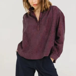 CHEMISE EMMA RAYE ROUGE OU ECRU